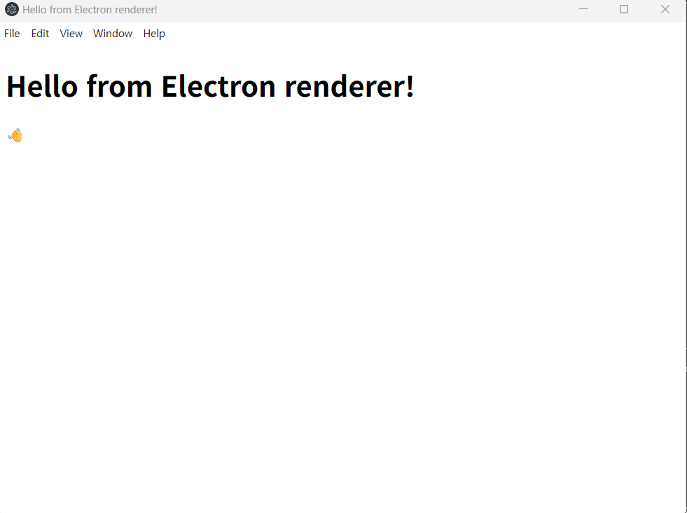 사진 2-1. 첫 Electron 앱의 창 띄우기